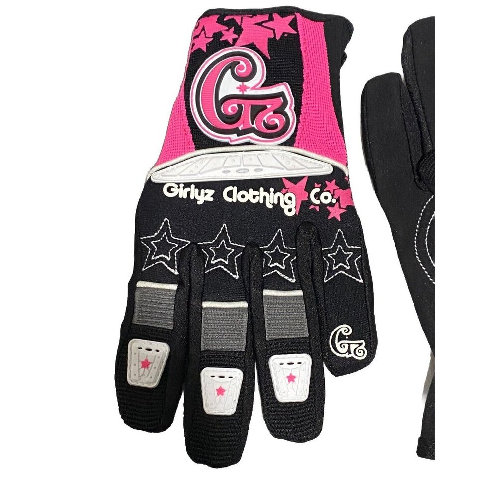New Girlyz Clothing Co Women’s Vision 07 Race BMX Gloves Black Pink Size Small